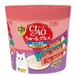 *經濟裝 CIAO SC-211「超奴」美食 吞拿魚海鮮綜合 3種味 (120本 / 桶裝) 