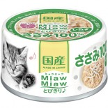 AIXIA [MT-6] Miaw Miaw 貓罐頭 雞肉+白飯魚 60g (綠色) x 24罐優惠 (日本製)