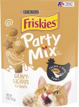 Friskies 喜躍 Party Mix 鬆脆貓小食袋裝Gravy-Licious - 醬汁雞肉味 170g (淺橙)