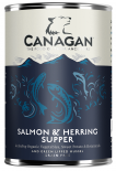 Canagan 全天然無穀物狗罐頭 400G - 三文魚及鯡魚(Salmon & Herring)配方 (藍) 