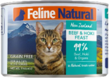 F9 Feline Naturals [K9-C- BH170&91; 貓罐頭 170G - 牛肉及藍尖尾鱈魚