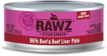 RAWZ 96% RZCB156 牛肉及牛肝肉醬全貓罐頭 156g x 24 罐原箱優惠 另送 CatWater pH Balance 貓貓飲用水 500ml 4支