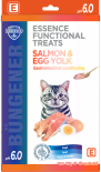 BUNGENER 功能健康小食 Essence Functional Treats - Salmon & Egg Yolk  三文魚+蛋黃 調節腸胃肉泥條 Mousse條 96g (12g x 8 獨立包裝) [PE0063]