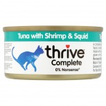 THRIVE 整全膳食100% 吞拿魚+海蝦+墨魚貓罐頭 75G