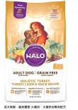 Halo - 成犬無穀 - 健美體態 火雞肉、火雞肝&鴨肉配方狗乾糧 04lb [36027]