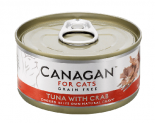 Canagan 貓用無穀物吞拿魚+蟹肉配方罐頭 75g	