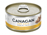 Canagan 貓用無穀物吞拿魚+雞肉配方罐頭 75g	