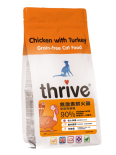 thrive 脆樂芙 PremiumPlus 無穀物貓糧 鮮雞肉+鮮火雞肉配方 1.5kg (橙色)