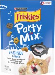 Friskies 喜躍 Party Mix 鬆脆貓小食袋裝 Beachside Crunch - 海鮮及吞拿魚 170g (藍)