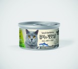 韓國 Meowow [ME03] 高級白吞拿魚+蟹肉貓湯罐 80g