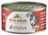 Almo Nature [5452&91; - Alternative罐裝貓罐頭 70g 火腿+火雞