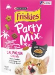 Friskies 喜躍 Party Mix 鬆脆貓小食袋裝 California Crunch - 雞肉,火雞及煙肉 170g (桃)