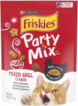 Friskies 喜躍 Party Mix 鬆脆貓小食袋裝 Mixed Grill  - 雞肉,牛肉及三文魚味 170g (紅)