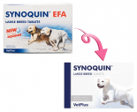 VetPlus Synoquin® EFA 25公斤以上大型犬隻關節補充肉味粒裝 (120粒)