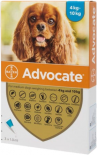 Bayer [BAOD100] Advocate 心疥爽犬用滴劑 4kg~10kg 1盒3支 (橙盒 青)